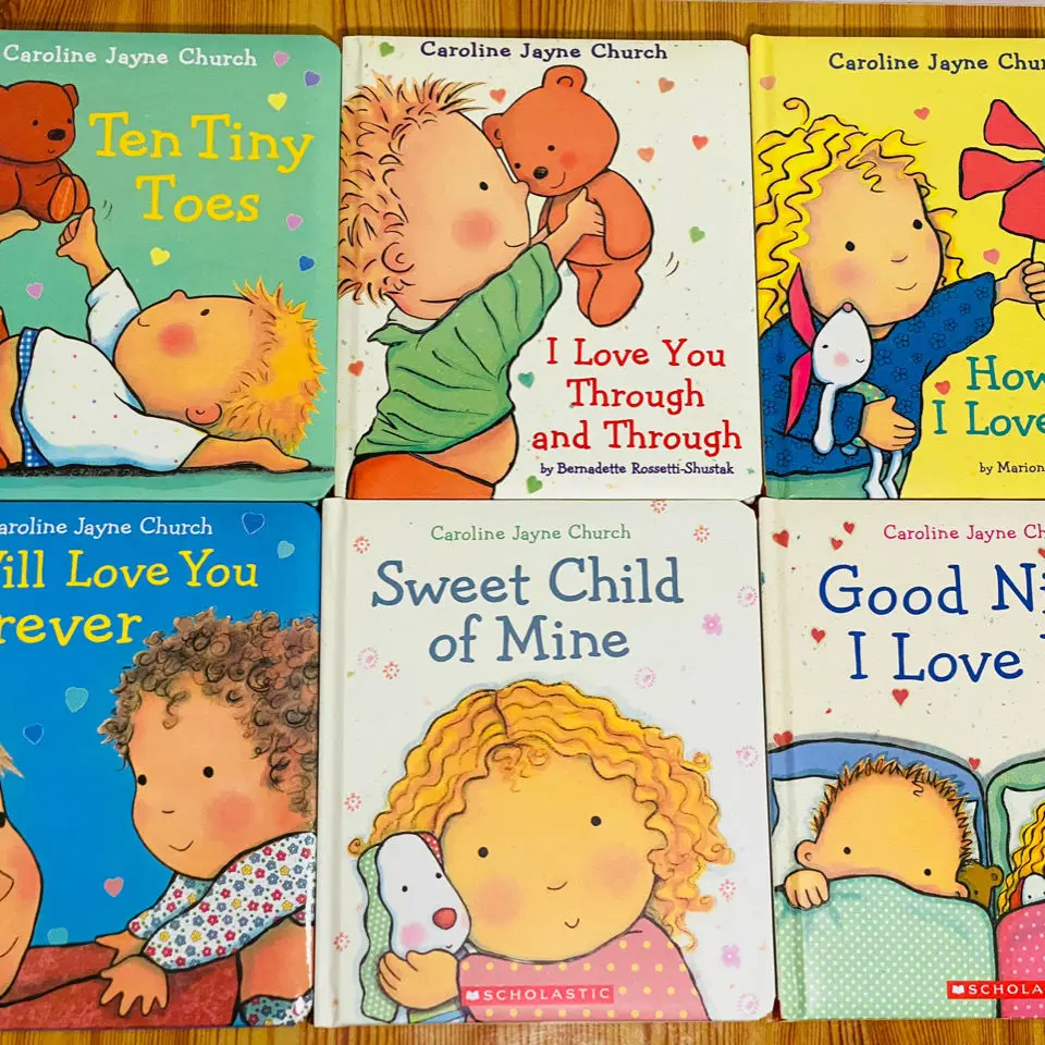 Wholesale kid books 6 pcs/set Good Night I Love board books for children