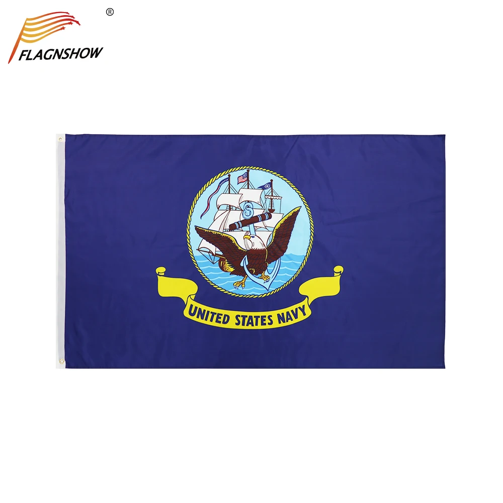 New United States Navy Flag USN Emblem Banner US Military Pennant 3x5 ft