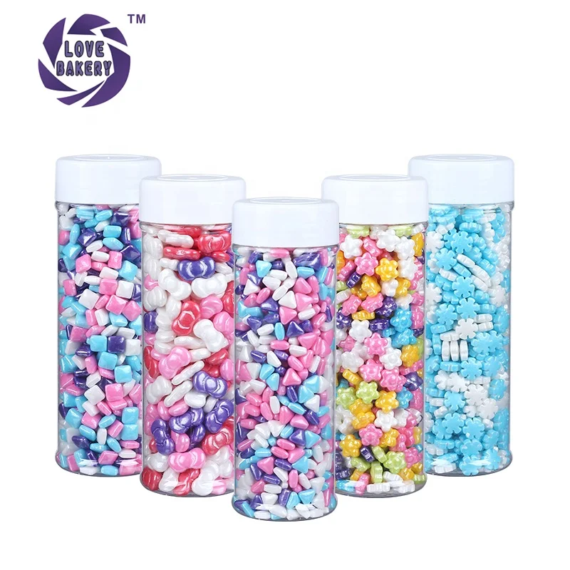 Love Bakery Colorful  Press Candy For Cupcakes Bakery Ingredients Edible Sprinkles Cake Decorations