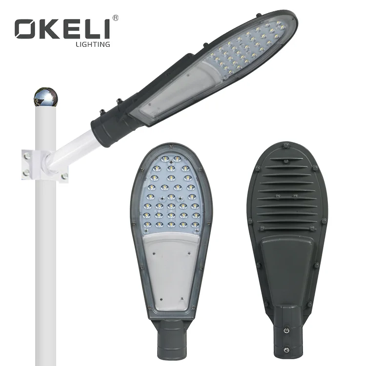 OKELI 220V Voltage 20W 30W 50W 100W 150W Aluminum Housing Led Street Light Fixture