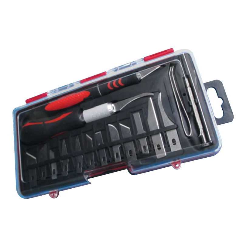 China Manufacture Best seller 16pcs Precision Knife Set suitable for Art Modeling Sculpture precision hobby craft knife set