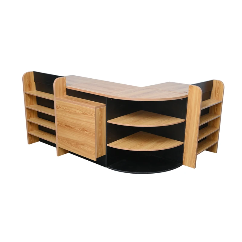 Hot Selling Simple Clothing Wooden Shop Cash Counter Supermarket Cashier Table Checkout Counter
