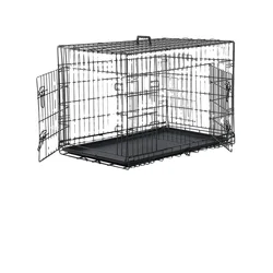 Hot Sale Strong Folding Metal Wire Home Floor Dog Cage Durable Metal Collapsible Pet Animal Cages For Dog With Handle And Lock