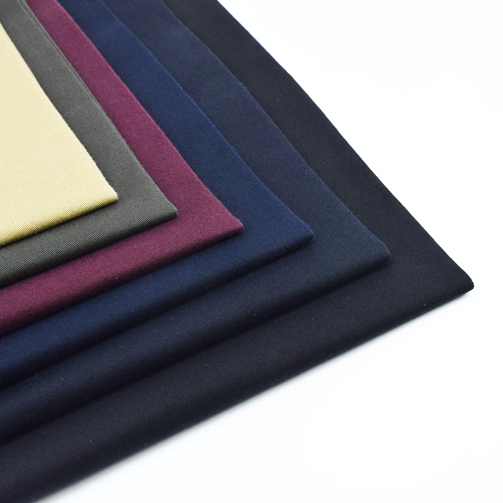 new design textile  waterproof 97% cotton 3% spandex  dyed yarn spandex woven twill  fabric for male trousers
