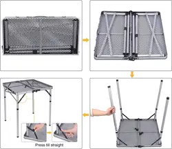Outdoor Garden Picnic Portable Rectangle collapsible Dinning Table wood foldable BBQ Camping Self- driving tour egg roll table