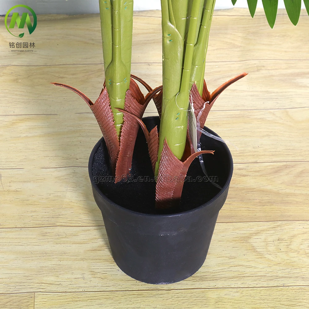 High quality artificial green plant for pot living room home office decoration ivistona chinensis artificial plastic palm tree