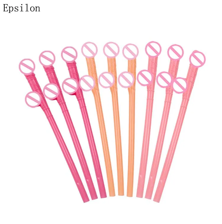 Epsilon Bachelorette Party Bridal To Be Supplies Funny Drinking Penis Straw Hen Party Confetti for Night Willy Bridal Shower Bride Decor