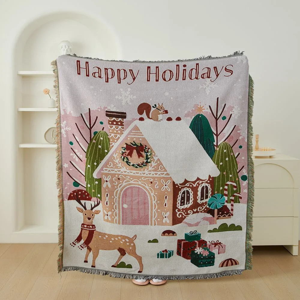 Christmas subject sofa blanket decoration wall hanging tapestry