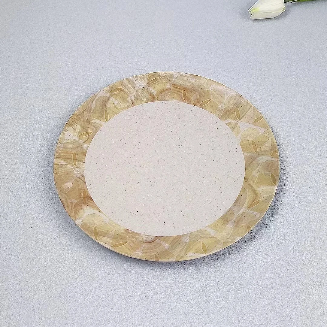 Custom melamine serving plates dishes melamine plate sets dinnerware   bamboo fiber  melamine dinner plates