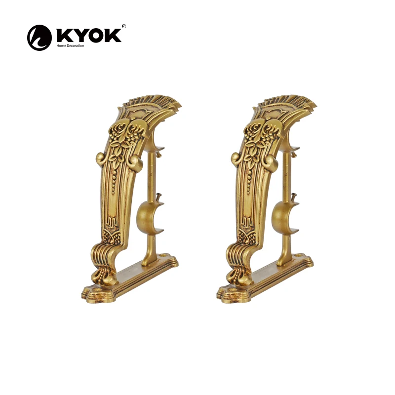 hot sale curtain rod head decorative curtain rod sets bar antique curtain rod window and pole resin cap