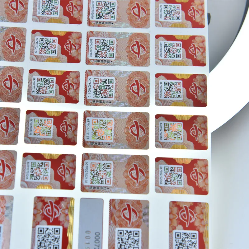 Custom Warranty Tamper-evident Serial Number Verify Authenticity Self-adhesive Labels Security Anti-counterfeit QR Code Stickers