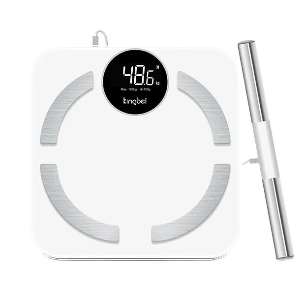 Digital Personal 8 Electric Body Composition Big LCD Display AV Screen BMI Smart Weight Scale For Free APP