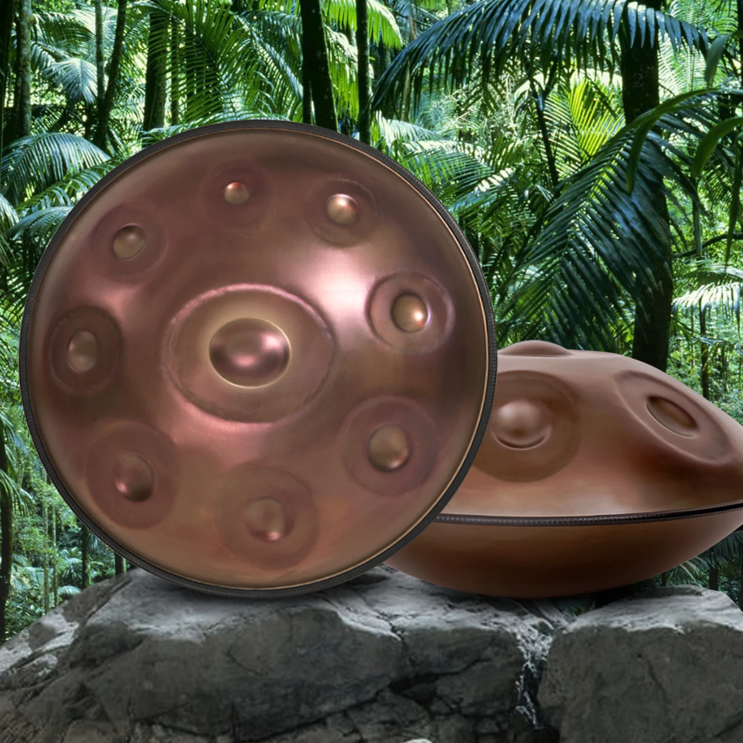 Успех красочные коричневые ударные инструменты Handpan с музыкальным шкалом