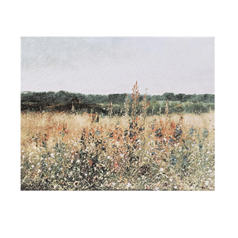 Natural landscape oil painting bedroom dining room decorative painting pastoral style living room mural