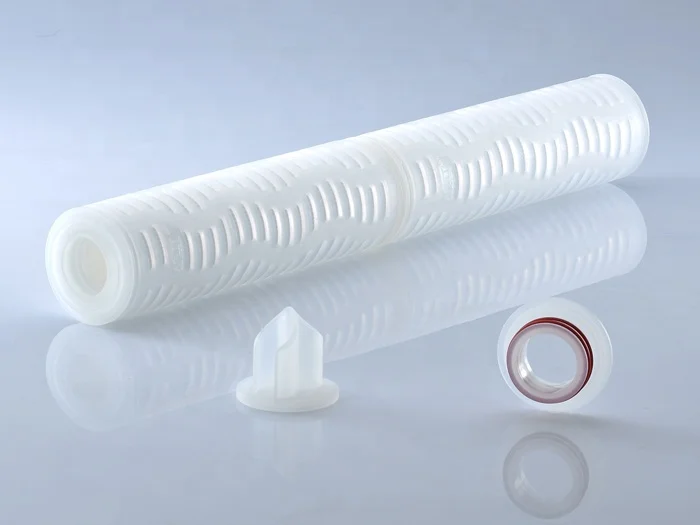 0.1 0.22 Micron Filter 10 20 inches PES Membrane Pleated Filter Cartridge  For Water Filtration