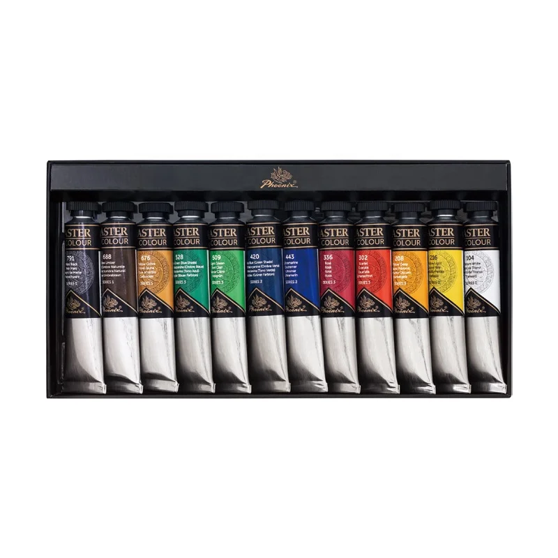 Phoenix Famous Plant Factory Hot Sale Aluminum Tube Yellow 12 Colors Artist Oil Paints