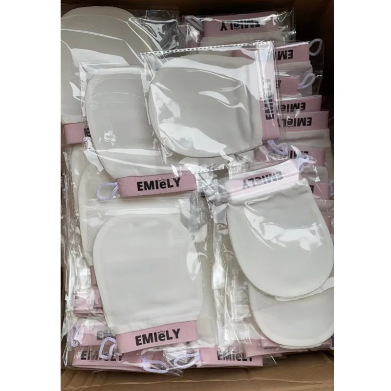 Customize Logo 100% Natural Silk Exfoliating Face Mitt Glove Turkish Bath Mitt for Face