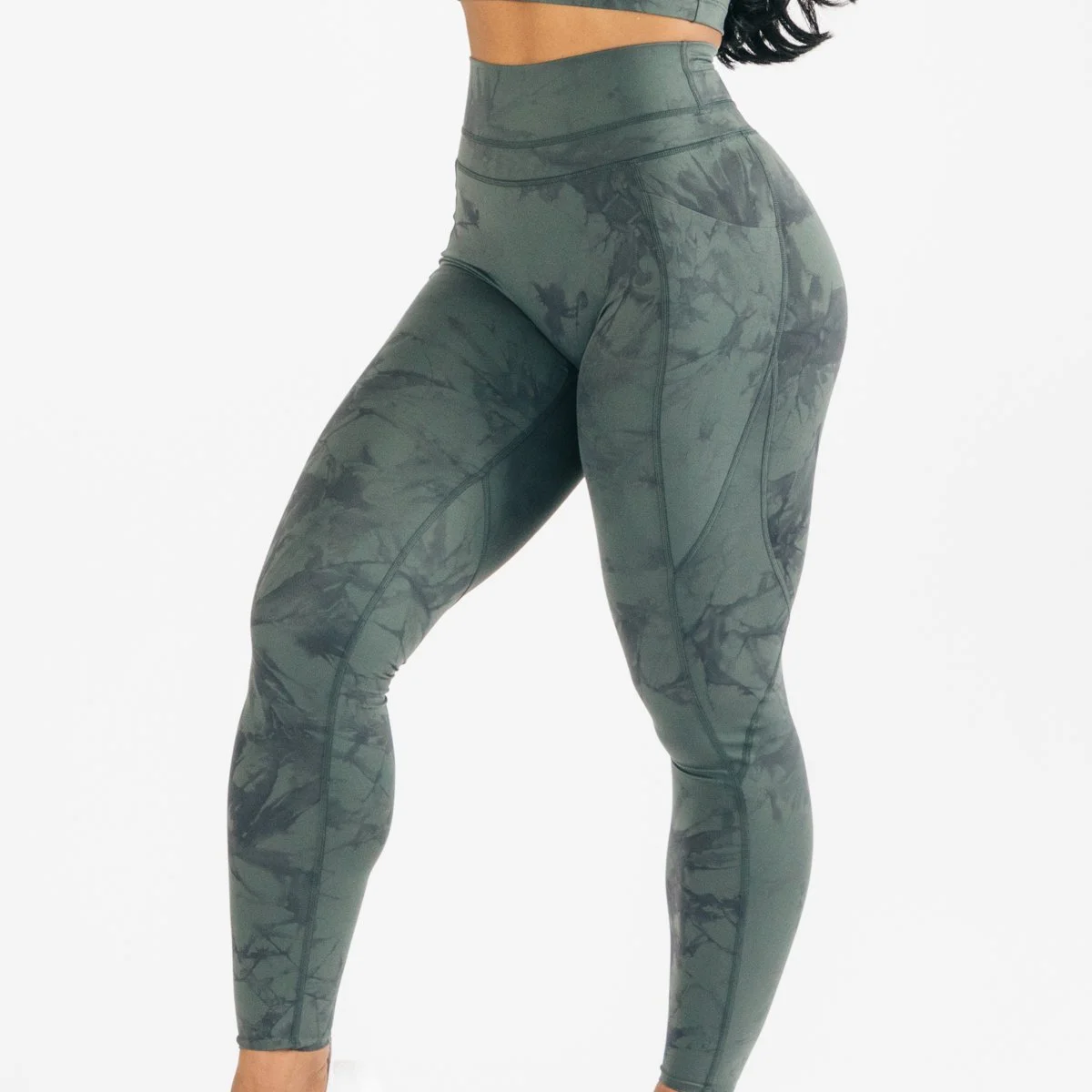 New arrival Tummy Control Pocket Tie dye leggings CYCLONE BLUE ALPHALUX FORCE LEGGING