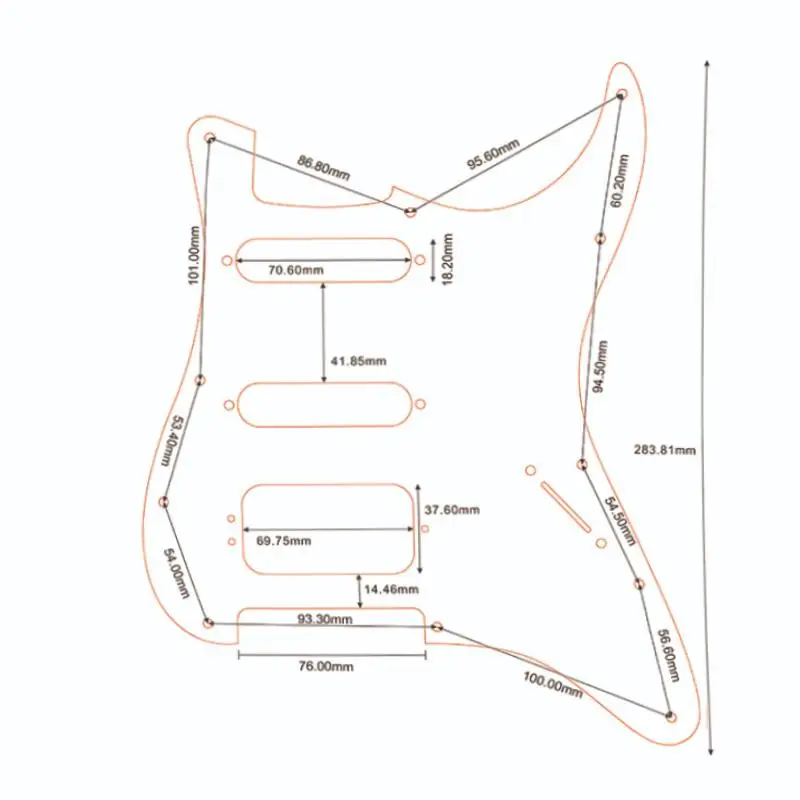 Pleroo Guitar pickguards suit for 11 Screw Hole ST Deluxe Humbucker HSS Guitar No control hole Scratch Plate