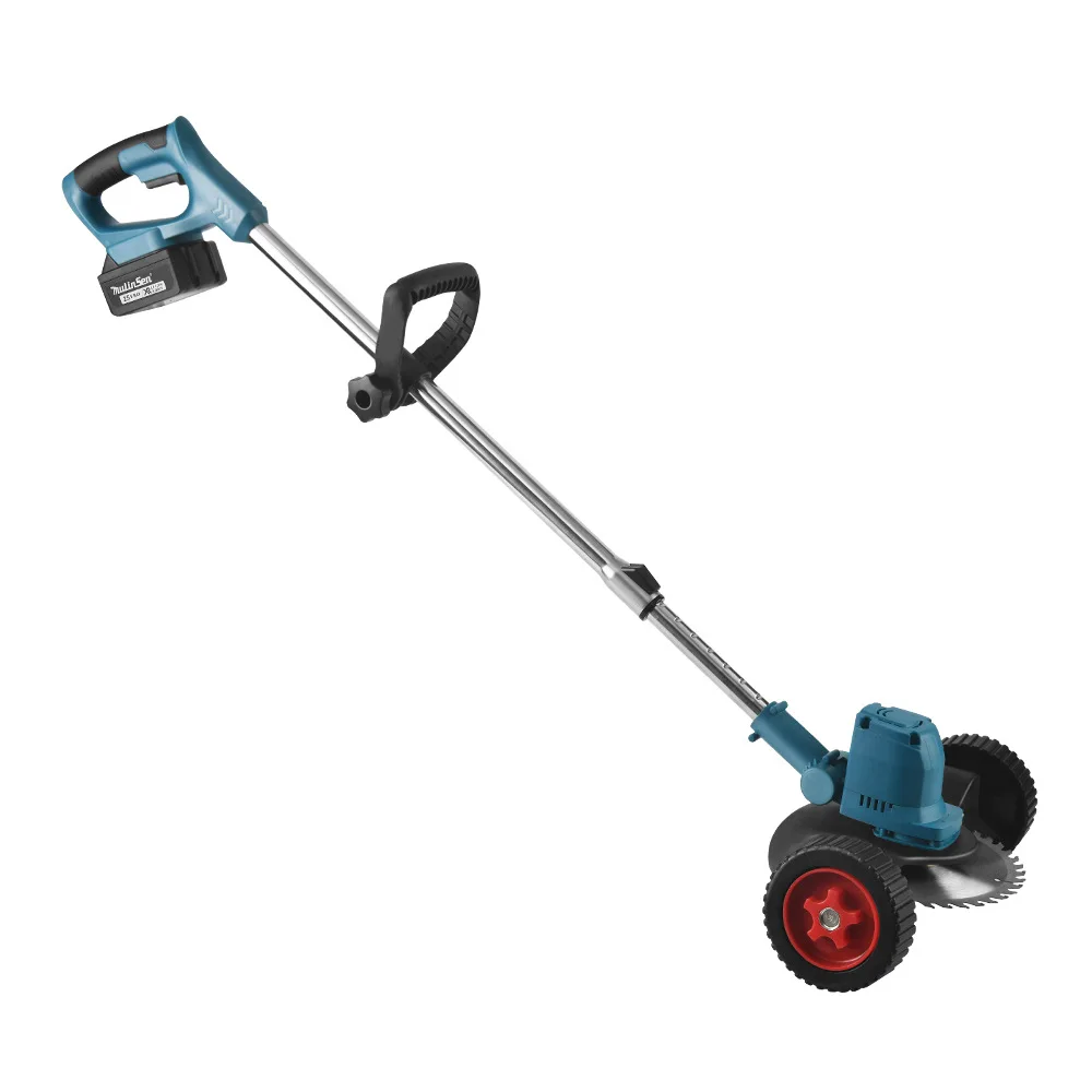 8IN Battery Power Cordless Electric Grass Trimmer Garden Mowing Tools Lawn Mower Home Portable Grass Cutting Machine With Wheels
