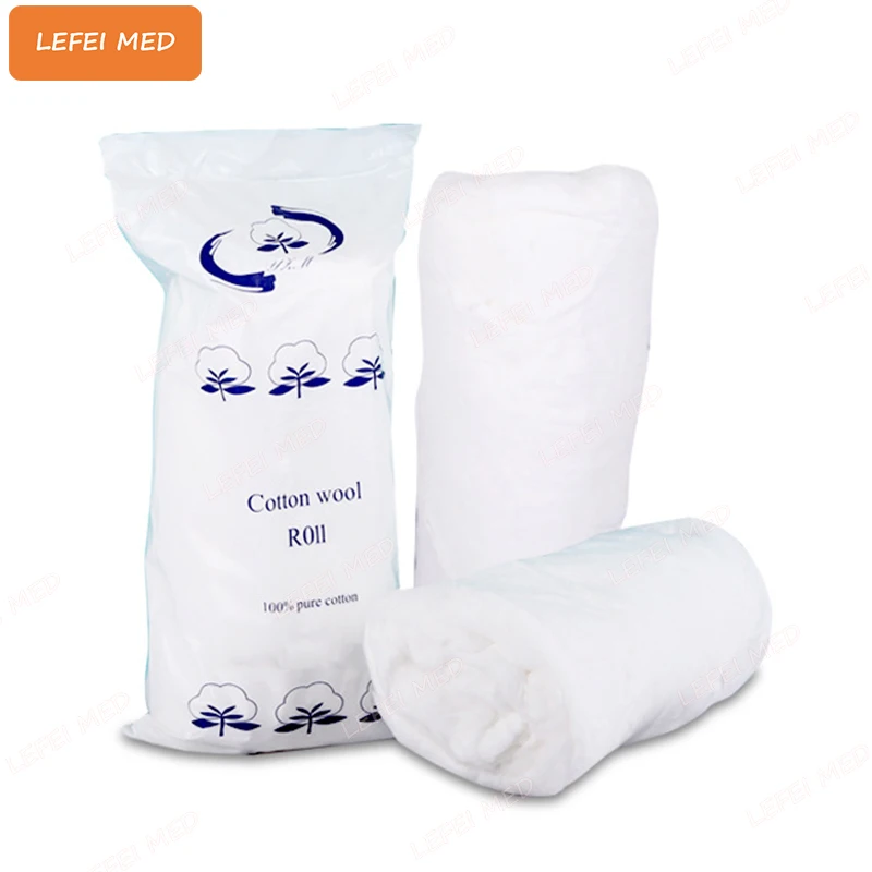 cotton wool medical disposable  100% Cotton Medical High Absorbency  cotton wool roll 500g