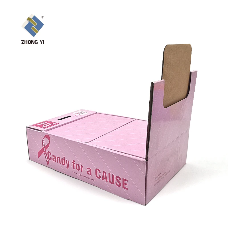 Custom Design Candy Display Boxes Cardboard Honor Donation Charity Box