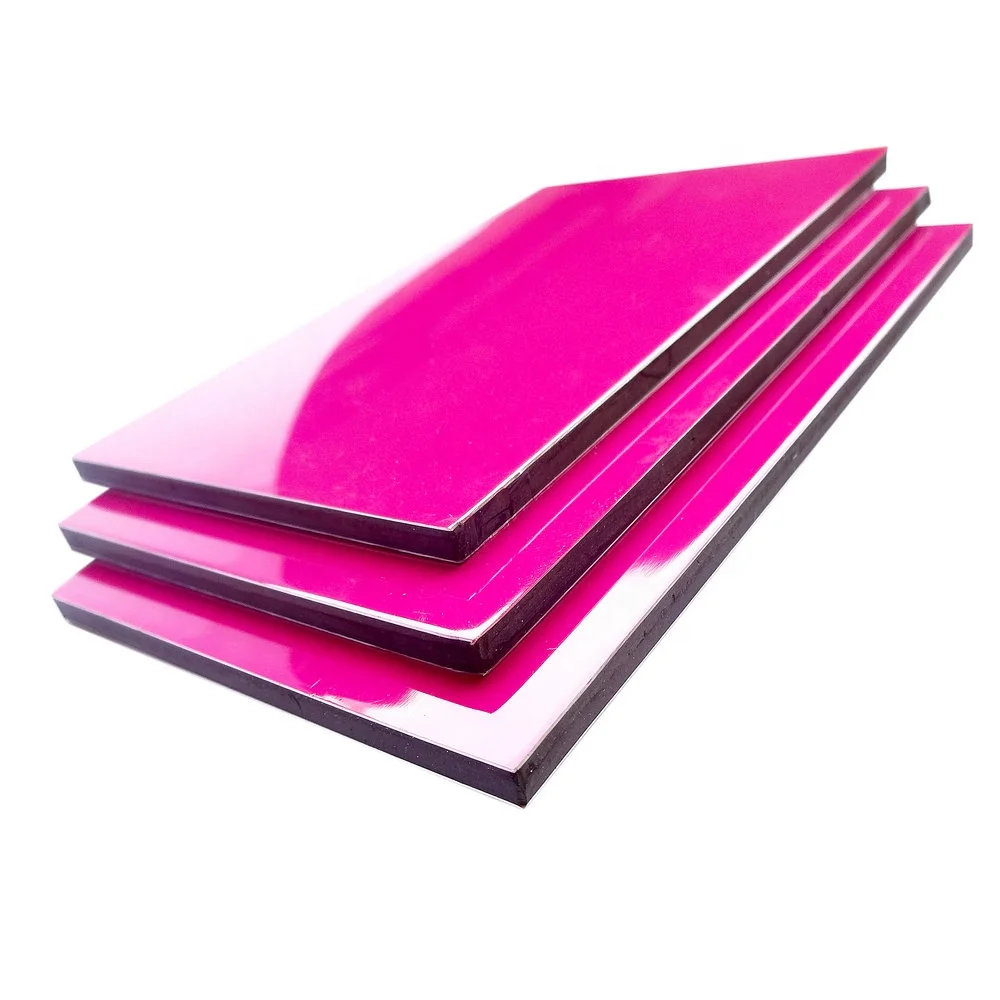 high glossy ACM curtain wall decoration panel wallboard wall panel 4mm 5mm thick aluminium composite panel