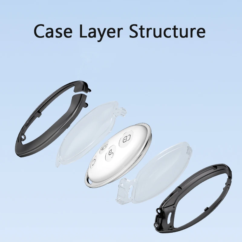 Popular Car remote key metal cover case shell zinc alloy car key cover with metal chain