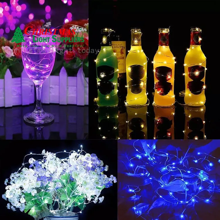
2m 6.6FT 20 LED Battery CR2032 Fairy Dewdrop Warm White Starry Christmas Wedding Party String Lights 