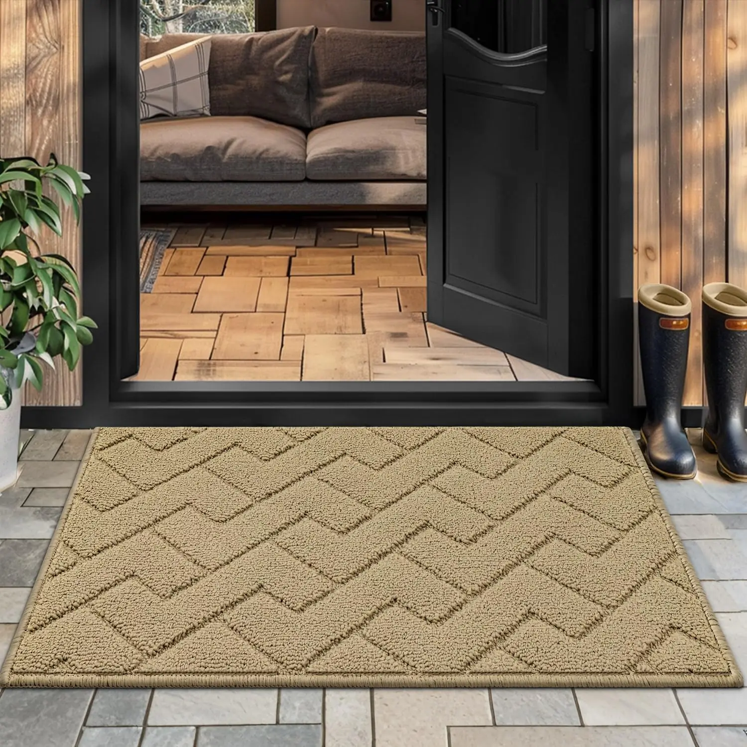 Shaggy Kitchen Rug Non Slip Bath Door Mat Machine Washable out indoor Rug Anti Slip Extra Soft and Absorbent Microfiber Bath Rug