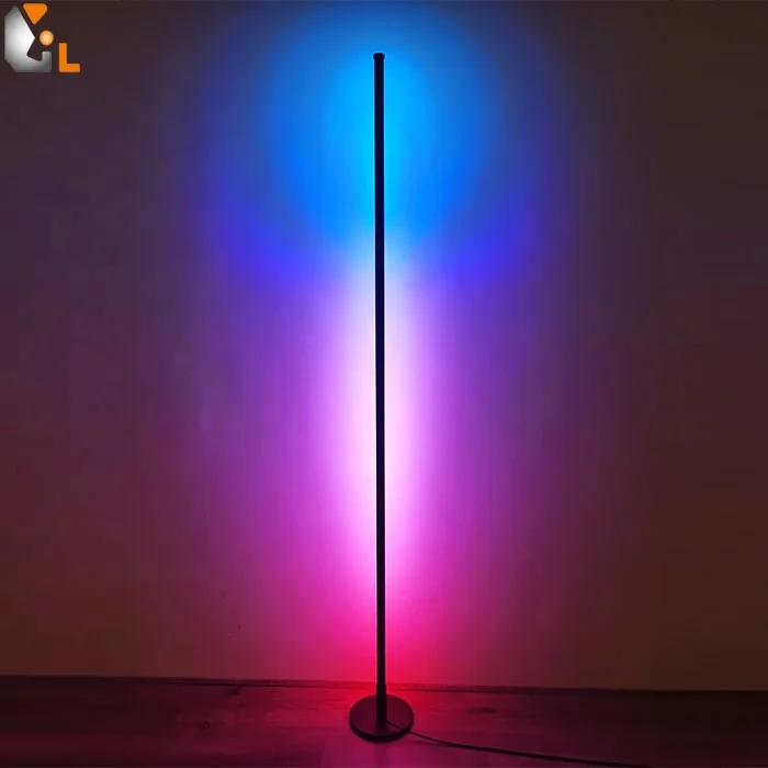 Прямая поставка, современная домашняя напольная лампа, светильник, меняющий цвет, вертикальный светодиодный напольный светильник с регулируемой яркостью, стоячий минималистичный светильник