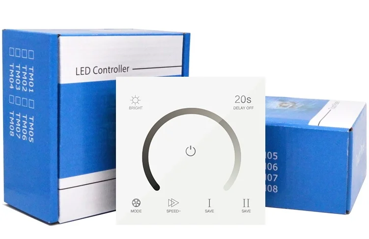 led dimmer wall mounted touch panel 12V 24V 4A 288W smd2835 led dimmer switch single color brightness strip controller