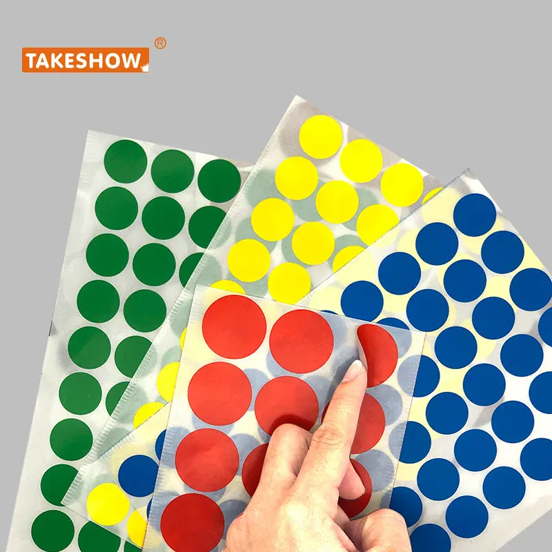 Wholesale customize  spot colorful dot label paper round sticker Sheets Hot sale products marking labels dot stickers
