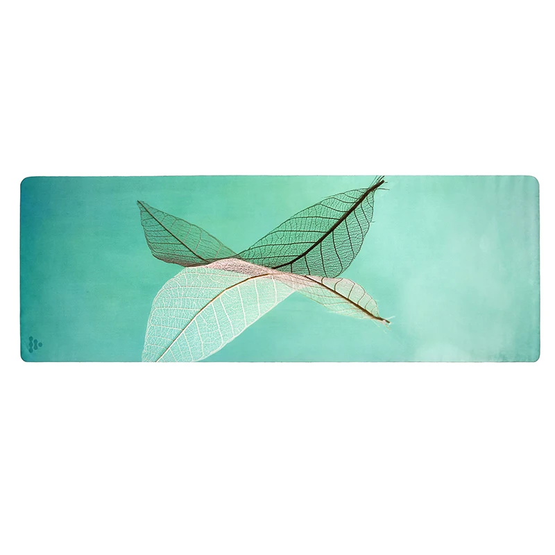 Natural Rubber And Suede Fold Print Personalized Custom Yoga Mats