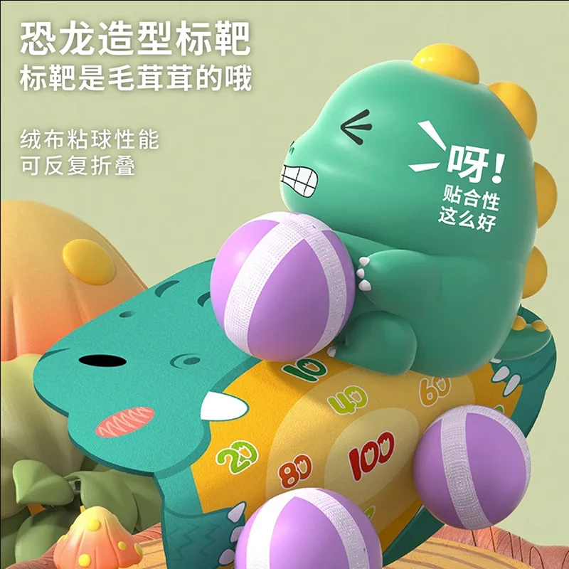 Dart Board for Kids with Sticky Balls Dinosaur Toys Gun Shooting Games Toddler Toys Indoor Outdoor Shooting Toys