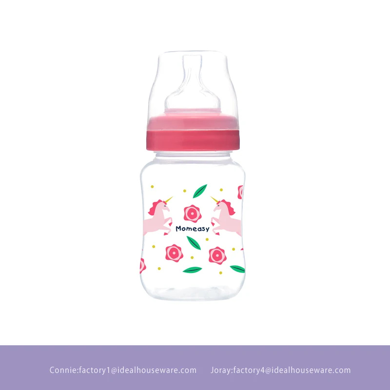 
baby feeding bottle MOQ One Carton factory directly supply 240ml/8oz wide neck BPA free 