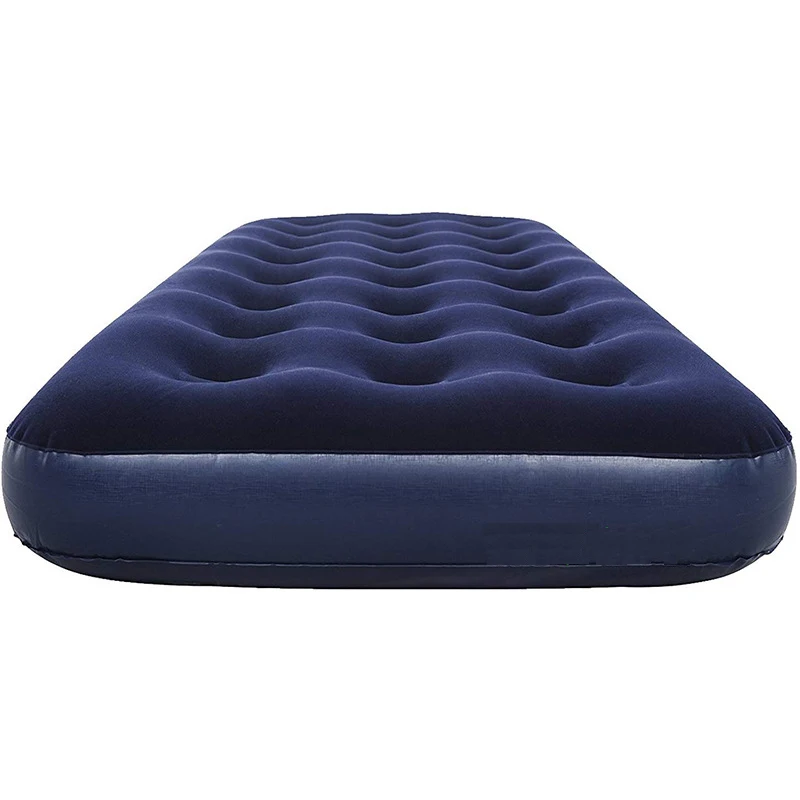 High quality single size flocking inflable air bed