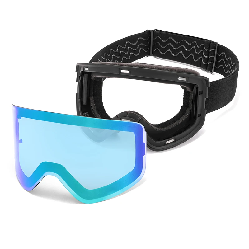 Snow goggles Helmet Compatible & Non-Slip Strap 100% UV Protection Anti-Fog Snow Goggles