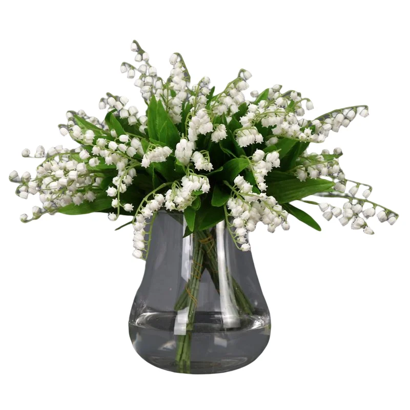 Wholesale Home Decor High Quality 2 Branches Artificial Lily Of The Valley Flower