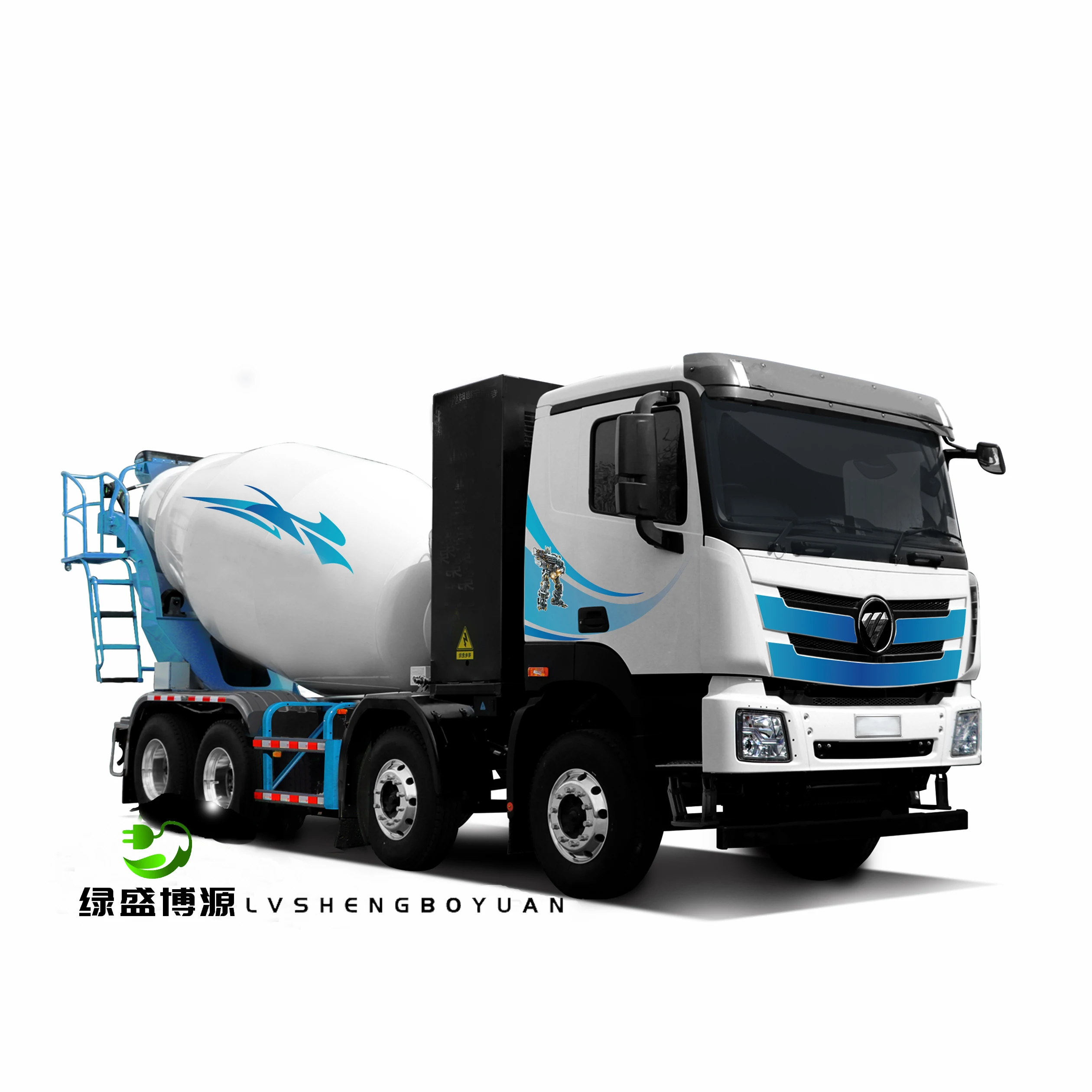 Used concrete mixer truck 8x4 10cubic meters concrete mixer truck with dump for sale