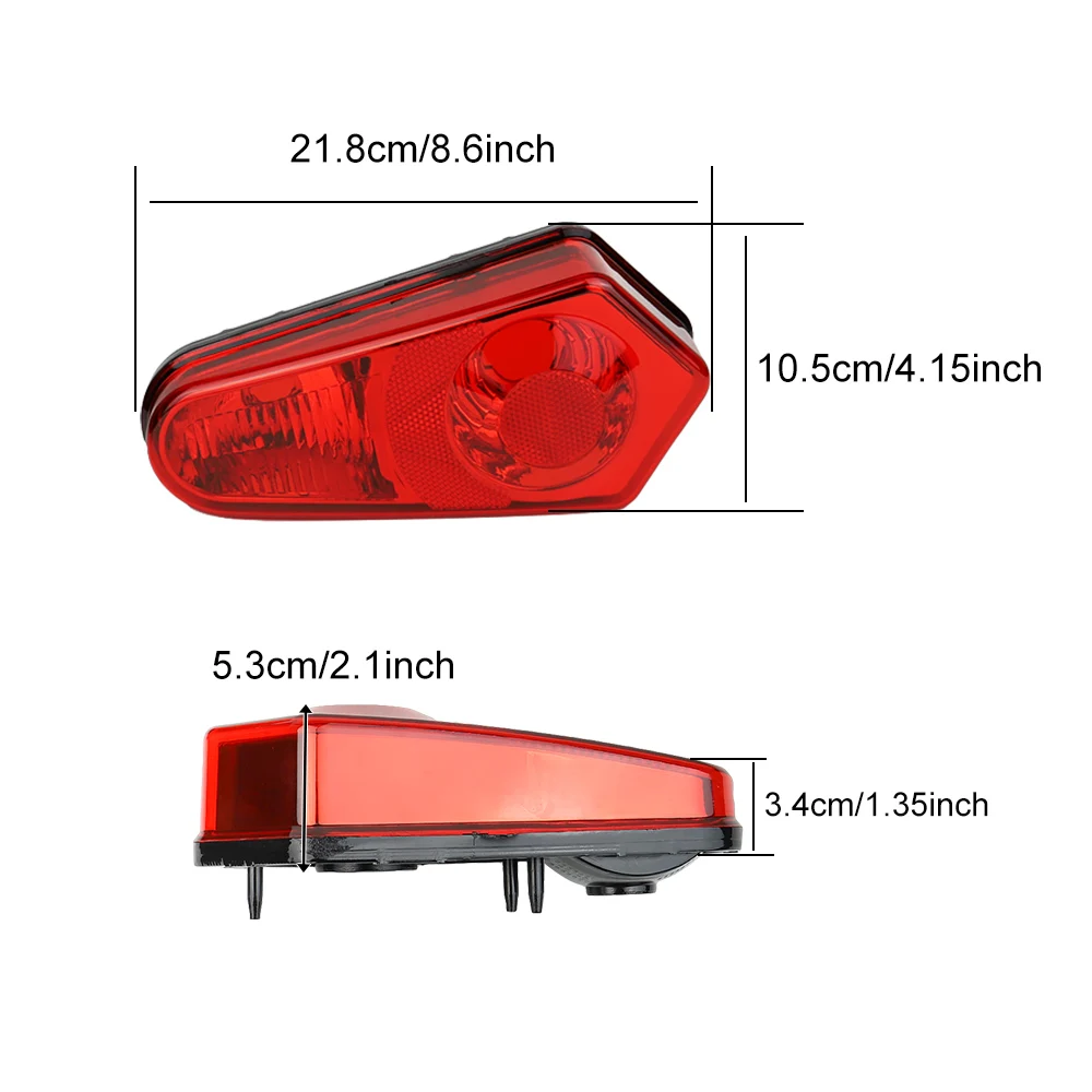 Set UTV Red Rear Tail Light With Sockets For Sportsman 500 550 800 1000 RZR 570 Car Accessories