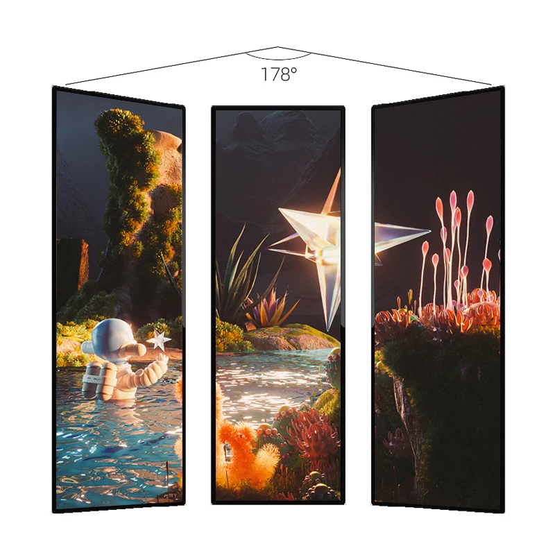 Refee Commercial Grade ultra wide Stretched bar type lcd with panel display LCD Bar Display