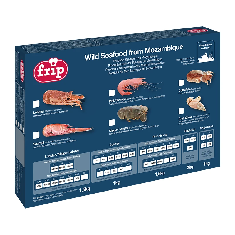 Slipper Lobster frozen seafood from deep Mozambique waters high quality frozen food