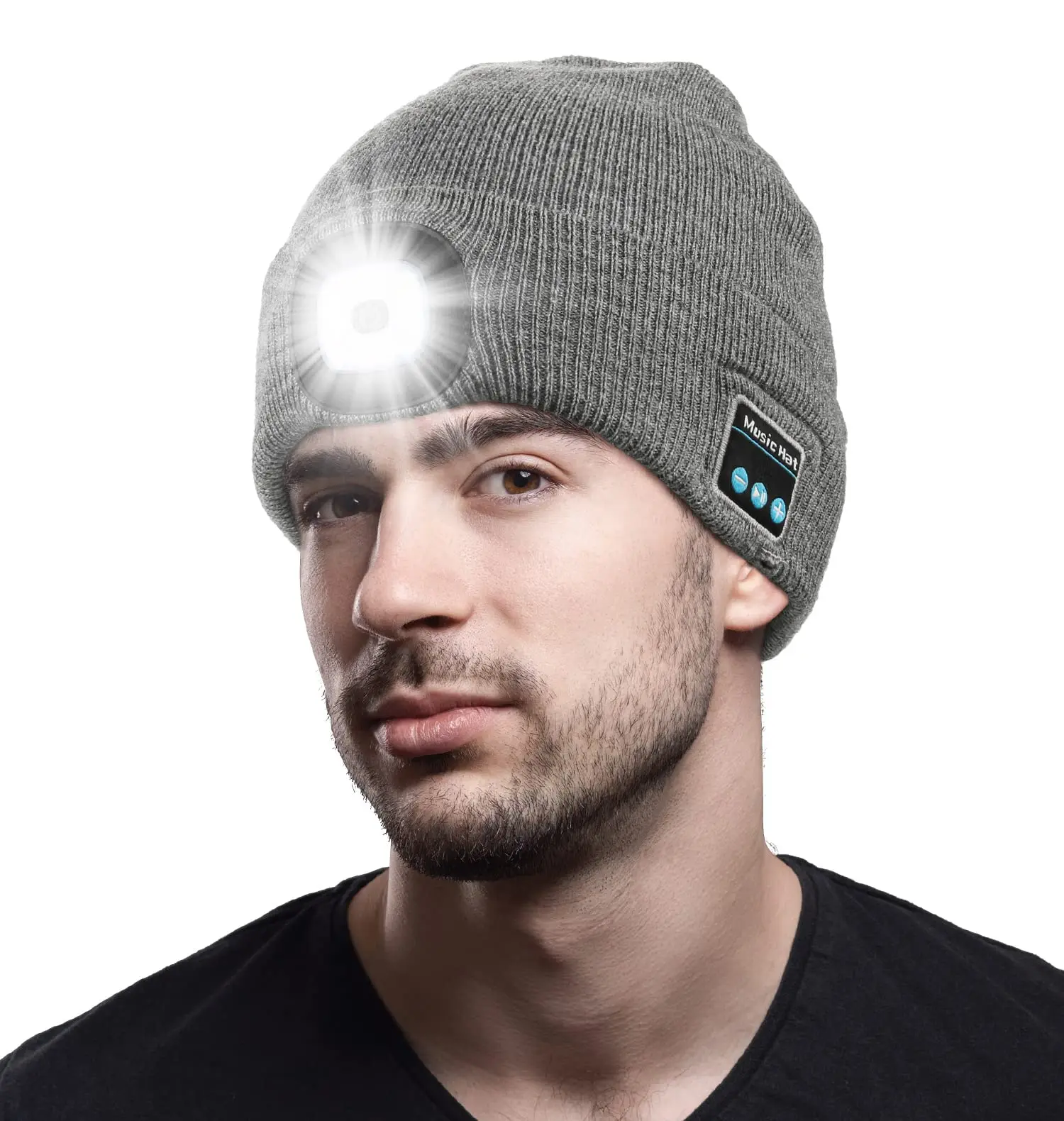Hot On Amazon Wireless Music LED Lighting Hats Wolly Winter Warm For Women Beanie Hat