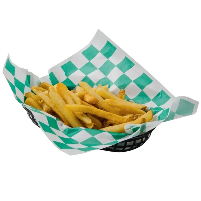 
Food grade greaseproof burger wrapping paper in custom printing color 