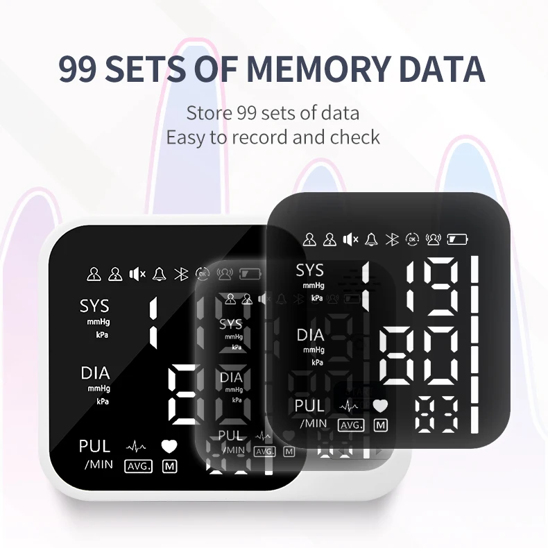 Large screen digital blood pressure monitor Fully automatic digital BP monitor Medical BP machine tensiometer BP