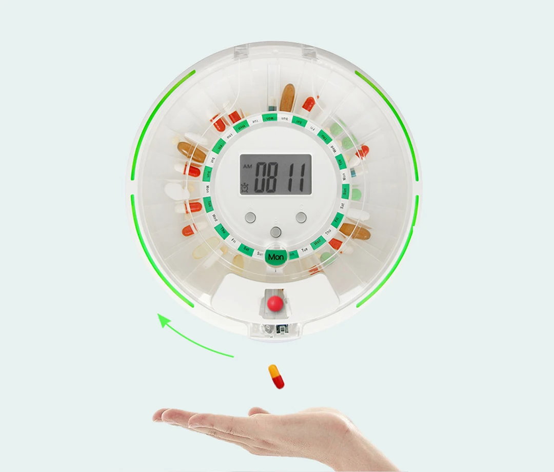 Automatic Pill Dispenser Locked Pill Reminder Pill Planner for Senior