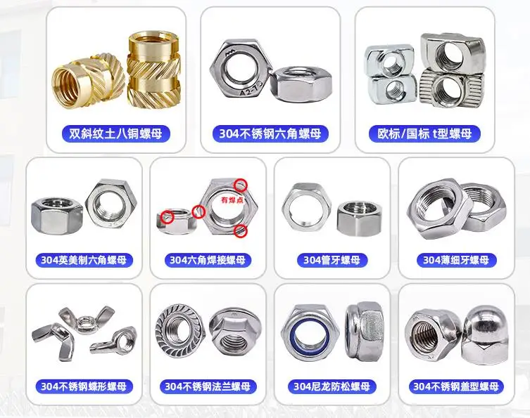 Wholesale Metric Stainless Steel Metal Zinc Plated  Lock Nut Din6923 Hex Flange Nuts for Screws Bolts