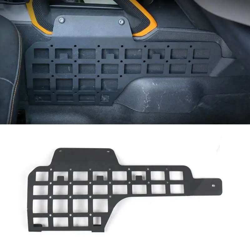 Auto Center Side Hook for Bronco 2021+ 2/4-door Center Console Organizer Hanging Rack Passenger Side Steel Storage Interior