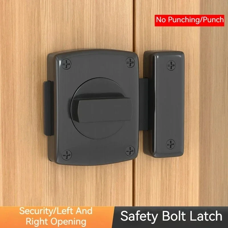 Home Security Latch Rotate Bolt Latch Gate Latches Door Slide Lock Twist Rotating Barrel Lock For Bathroom Toilet Door Lock
